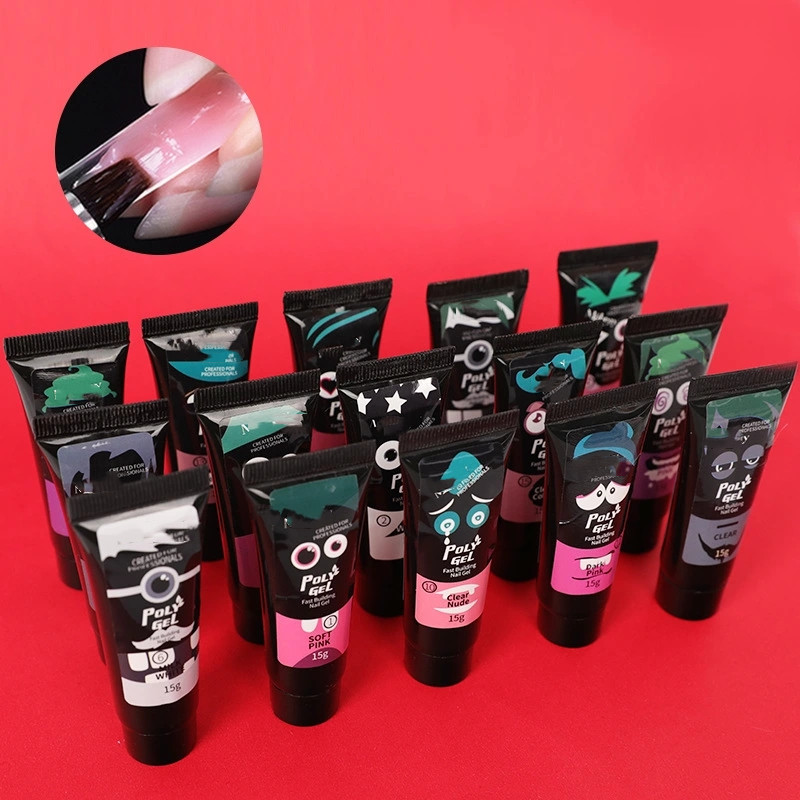 Proofing nail lengthening adhesive transparent crystal lengthening UV phototherapy wholesale cross-border factory supply multi-color Item Picture