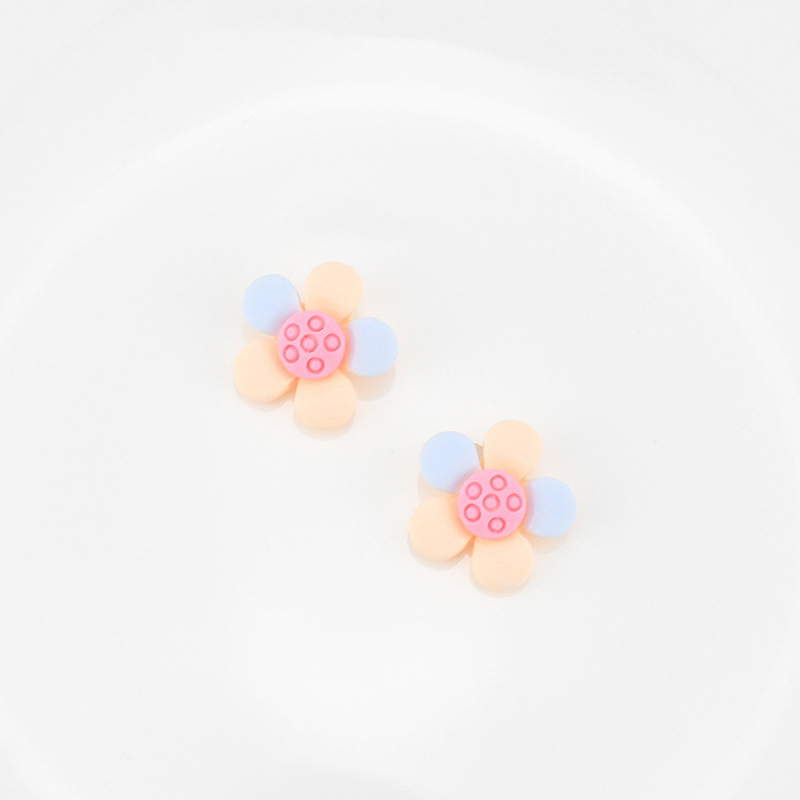 (Pack Of 500) Hyuna Air Scrub Five Petal Flower Resin Accessories Cream Glue Phone Case Patch Head Cord Hair Accessories Diy Accessories Item Picture