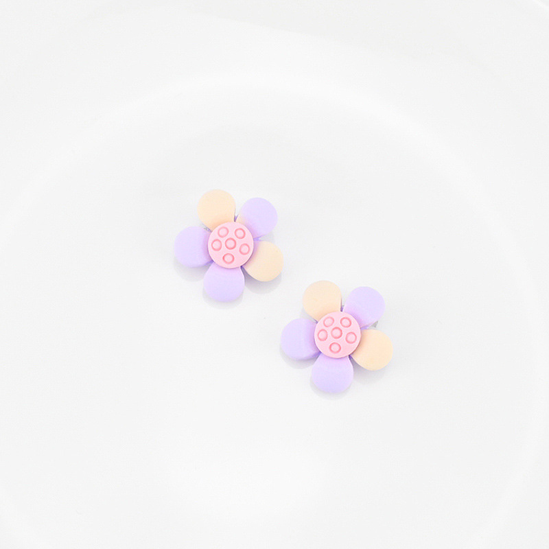 (Pack Of 500) Hyuna Air Scrub Five Petal Flower Resin Accessories Cream Glue Phone Case Patch Head Cord Hair Accessories Diy Accessories details Picture