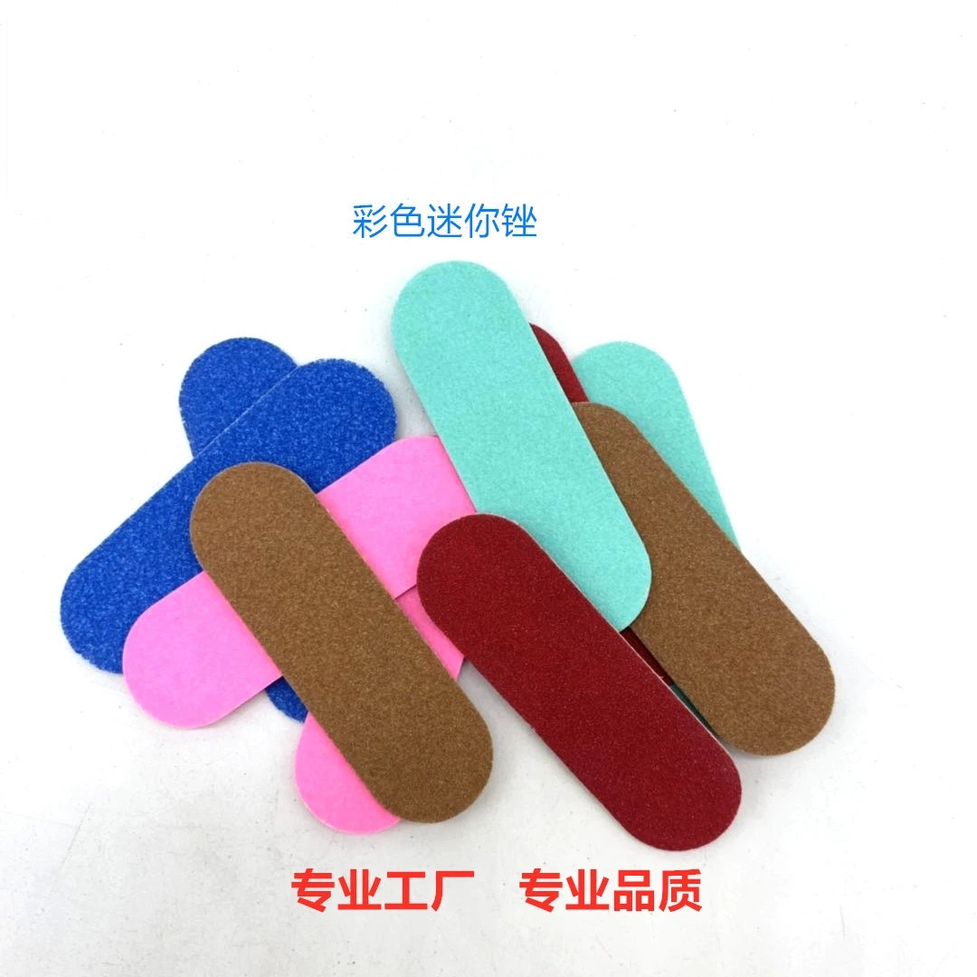 Mini leather file nail file Long round leather rub strip manicure strip disposable leather file