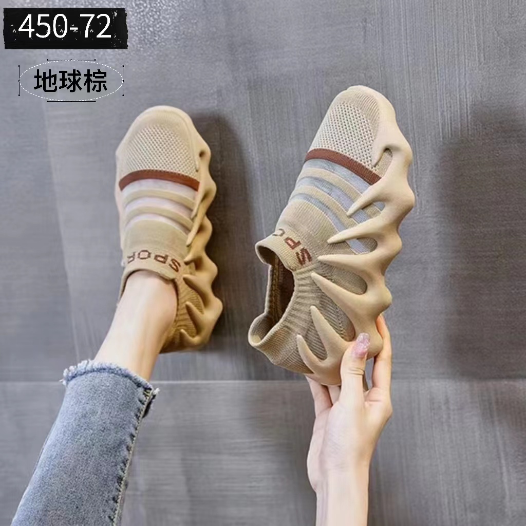 2022 foreign trade new summer fashion fly woven coconut octopus sports shoes volcano shoes lightweight breathable running dad shoes thumbnail