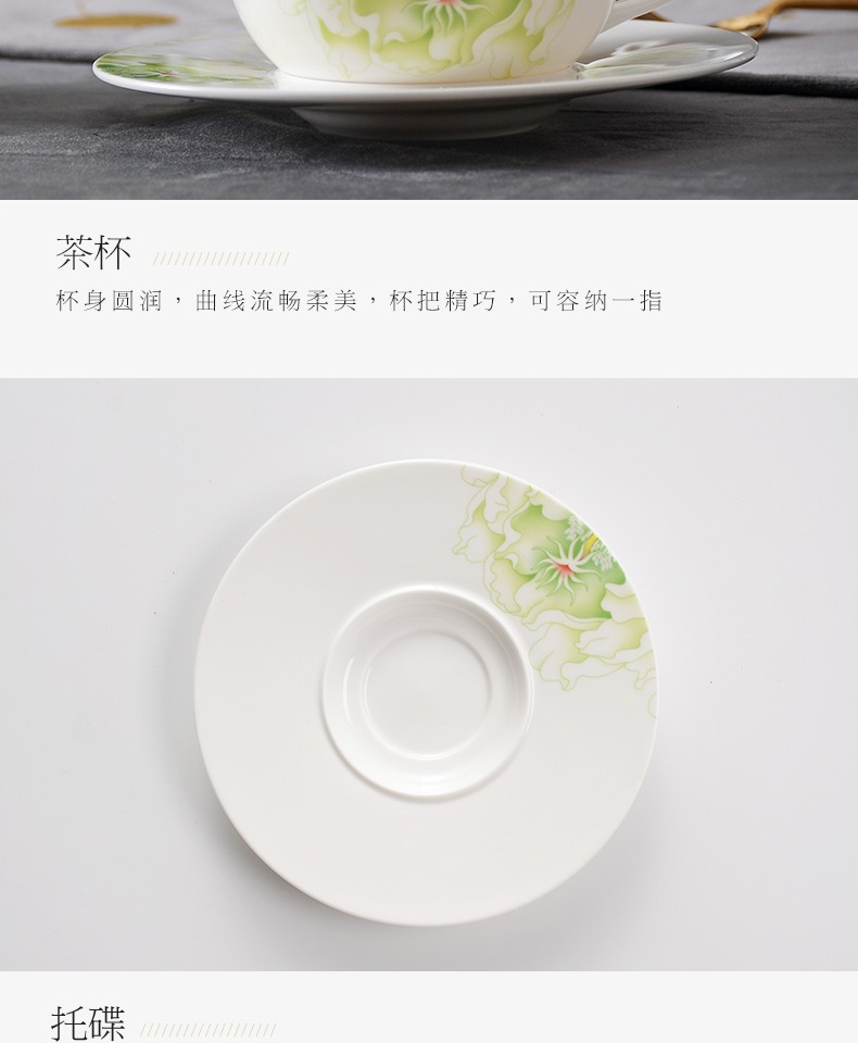 Huaguang National Porcelain Spring Full Garden Cup and Pot Set, Bone China Tea Set, Home Gift Box pic 9