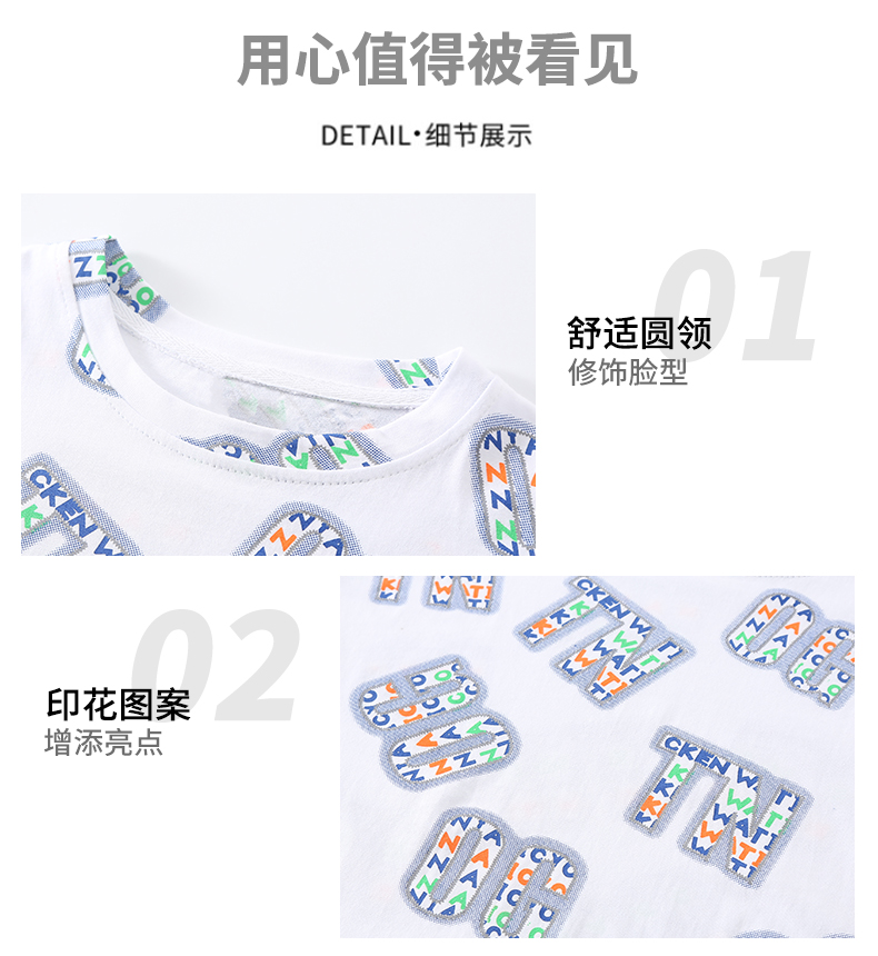 Children's and Boys' summer set 2022 New style summer wear for big Kids, stylish short-sleeved and cool boys' cool and trendy outfits pic 6