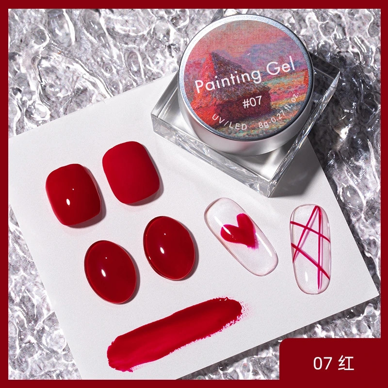 Wholesale Japanese canned nail varnish glue painted glue set nail three primary color color novice touch edge nail glue thumbnail