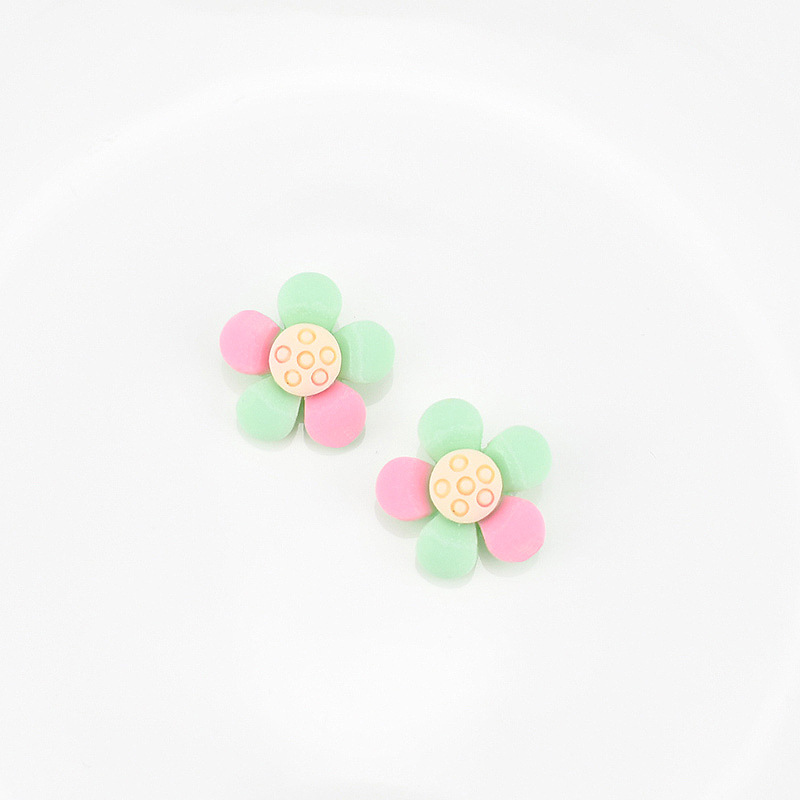 (Pack Of 500) Hyuna Air Scrub Five Petal Flower Resin Accessories Cream Glue Phone Case Patch Head Cord Hair Accessories Diy Accessories Specification drawing