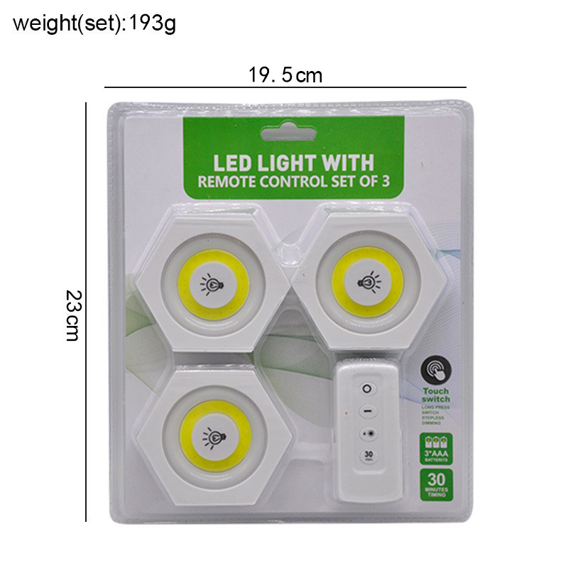 220722 COB control remoto hexagonal gabinete luz clap lámpara dormitorio cocina pasillo cabeza de cama luz de noche pequeña lámpara de noche 1 remolque 3led luz de noche pequeña pic 7