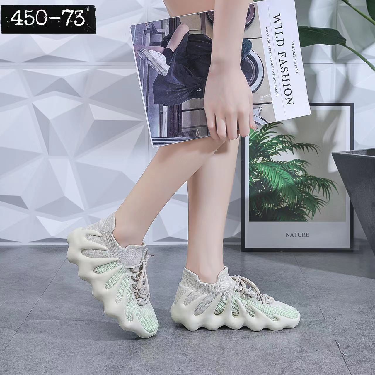 New summer fashion fly woven sports shoes volcano shoes lightweight breathable running dad shoes thumbnail