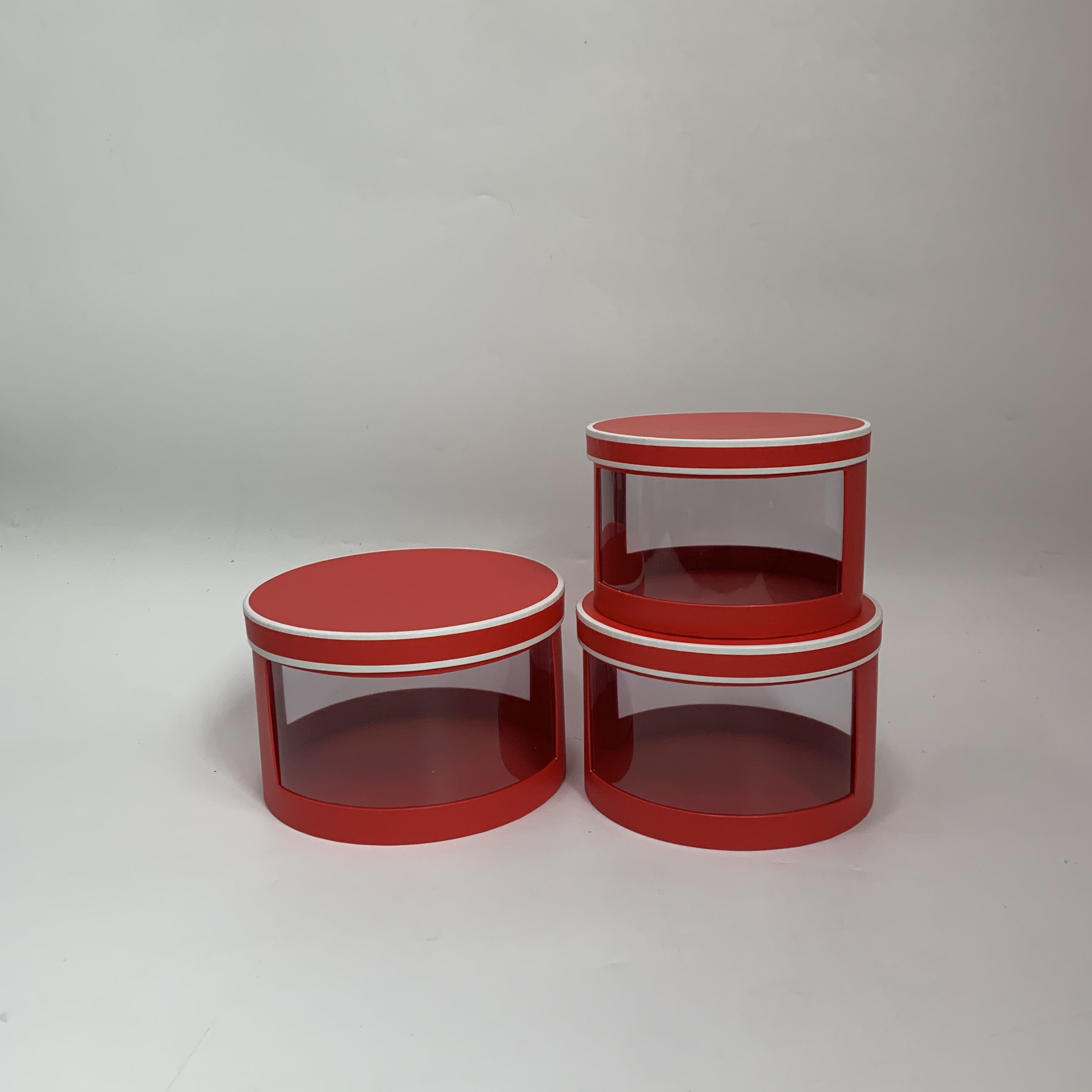 Wina Hollow Round Gift Box Three-Piece Valentine's Day Flower Gift Box With Hand Gift Box Flower Box Gift Box