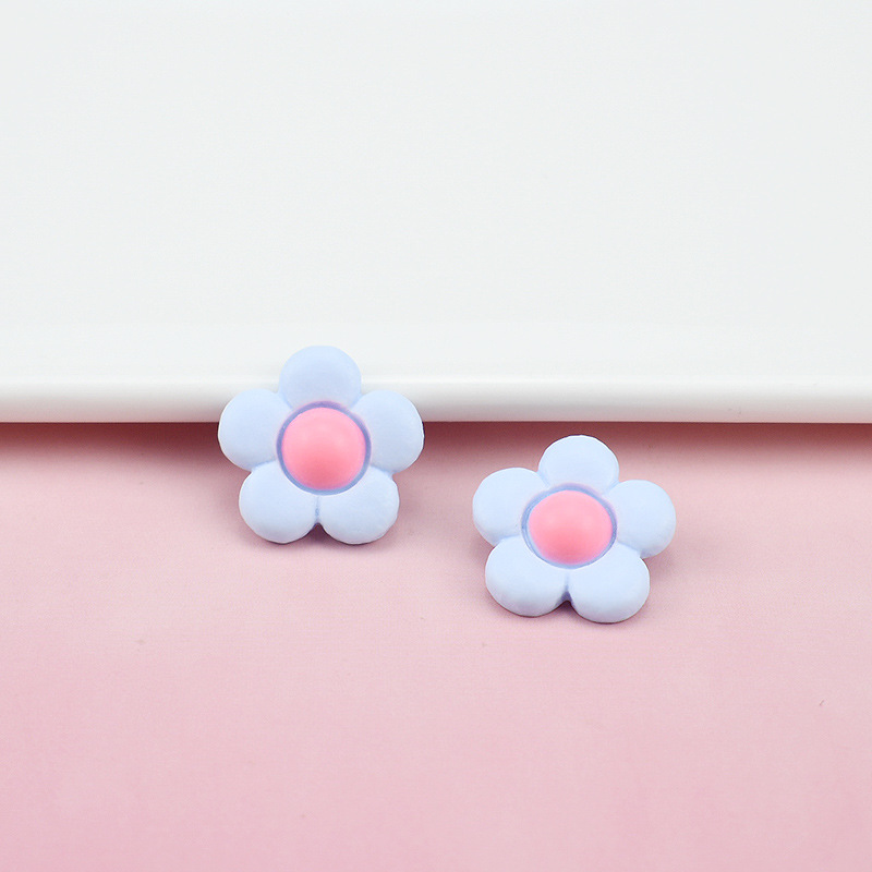 (Pack 500) Hyuna Frosted Flowers Five Petal Flower Resin Accessories Cream Glue Phone Case Patch Head Cord Hair Accessories Diy Accessories Materials
