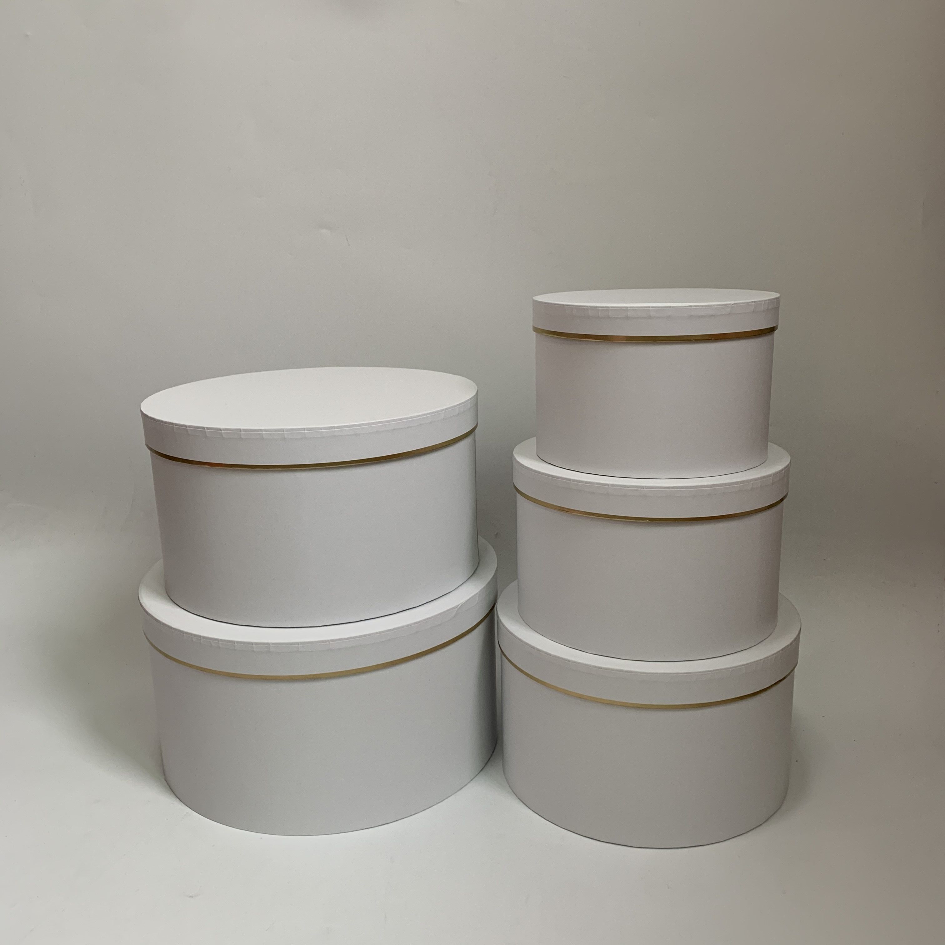 Wina Classic Round Set Of Five Flowers Gift Box Flower Box Hug Bucket Gift Box details Picture