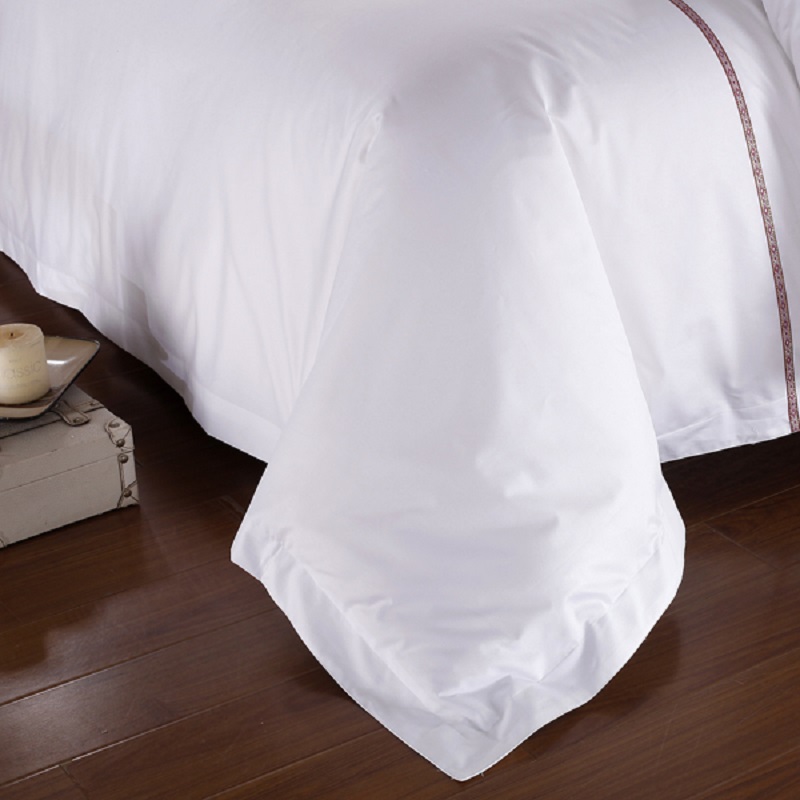 HOTEL Love at First Sight Series High-end hotel Bedding White Light Luxury four-piece set, pure cotton high-end feel, all-cotton skin-friendly soft hotel bedding set pic 4