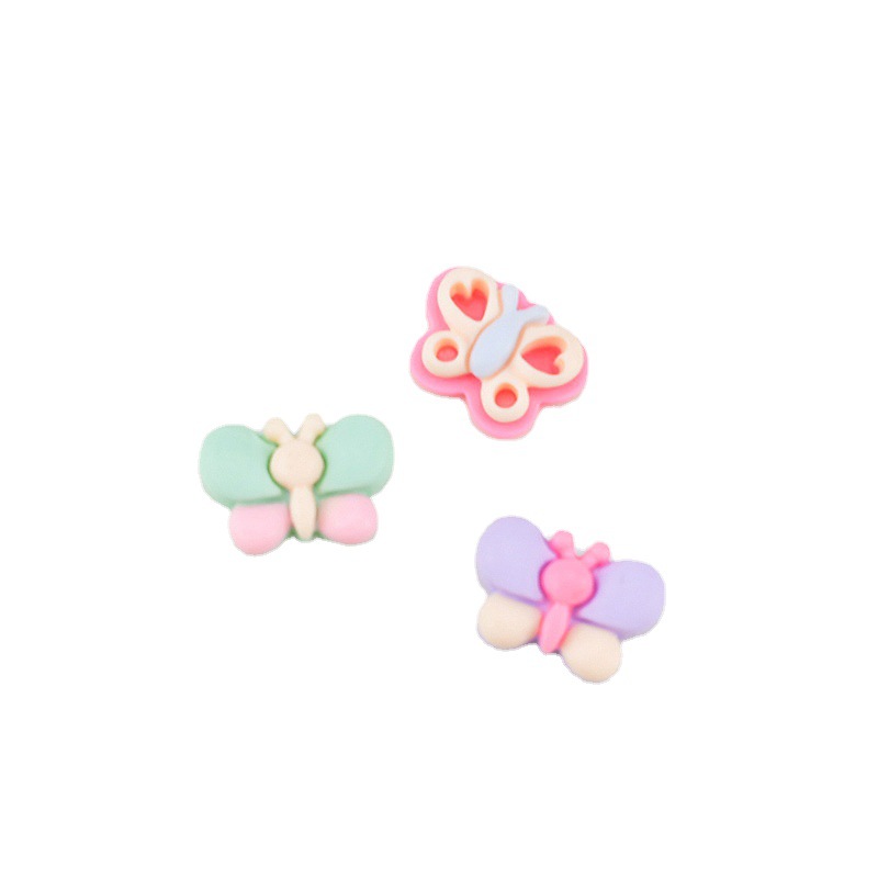 (Pack 500) Cartoon Butterfly Resin Accessories Diy Handmade Headwear Hair Clip Hair Accessories Hair Rope Material Phone Case Patch Item Picture