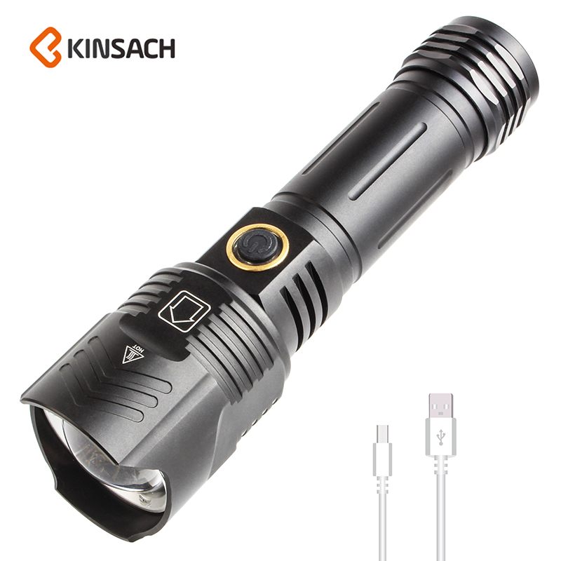 跨境XHP90手电筒 USB变焦手电筒 XHP99户外照明 XHP160强光手电筒