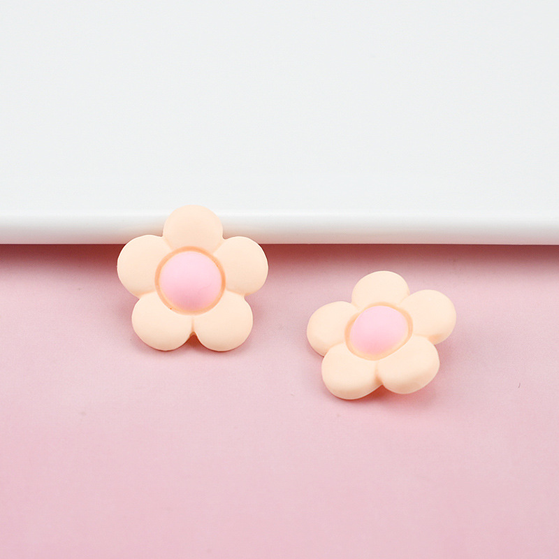 (Pack 500) Hyuna Frosted Flowers Five Petal Flower Resin Accessories Cream Glue Phone Case Patch Head Cord Hair Accessories Diy Accessories Materials Application Scenario