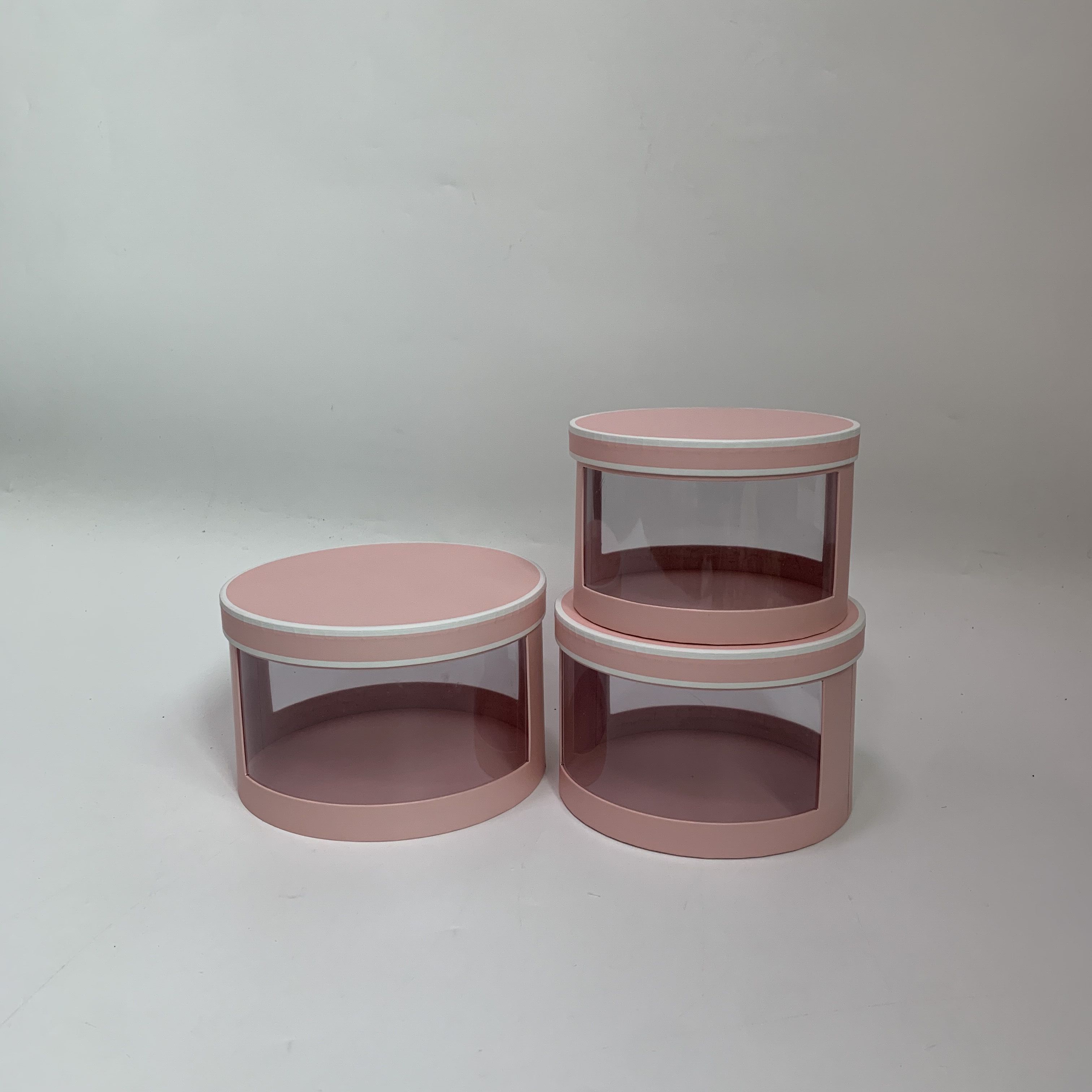 Wina Hollow Round Gift Box Three-Piece Valentine's Day Flower Gift Box With Hand Gift Box Flower Box Gift Box details Picture