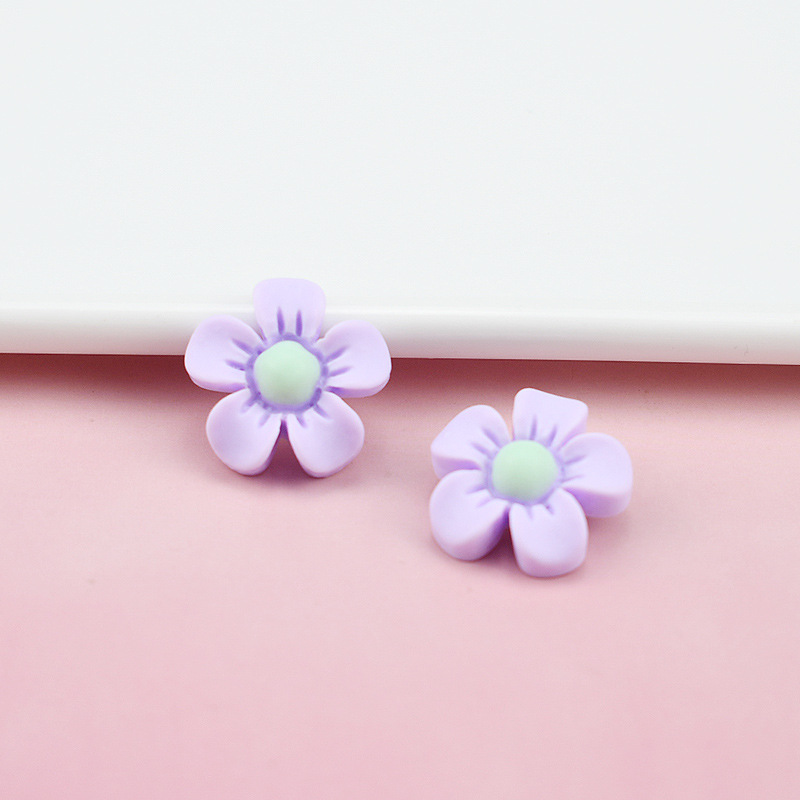(Pack 500) Hyuna Frosted Flowers Five Petal Flower Resin Hairpin Accessories Cream Glue Phone Case Patch Head Cord Hair Accessories Diy Accessories Application Scenario