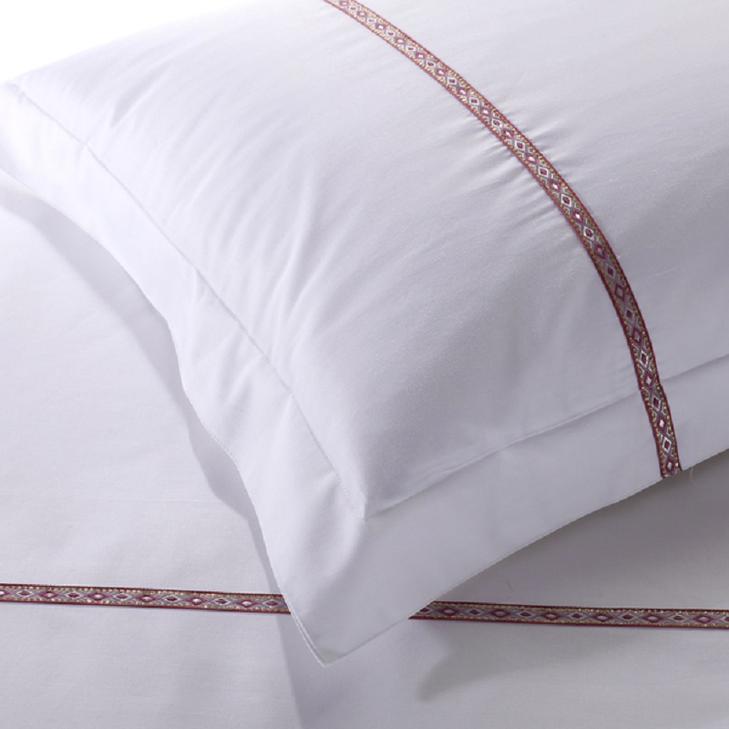 HOTEL Love at First Sight Series High-end hotel Bedding White Light Luxury four-piece set, pure cotton high-end feel, all-cotton skin-friendly soft hotel bedding set pic 6