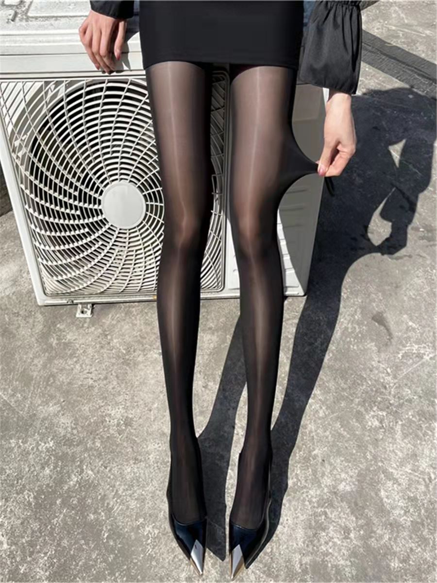 Mask socks 2 pairs of early summer thin 12D mask stockings Spring and autumn matte semi-transparent flesh color bare leg artifact anti hook silk pantyhose thumbnail