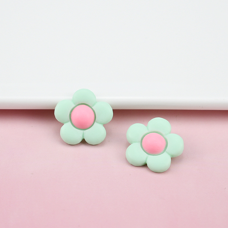 (Pack 500) Hyuna Frosted Flowers Five Petal Flower Resin Accessories Cream Glue Phone Case Patch Head Cord Hair Accessories Diy Accessories Materials Specification drawing