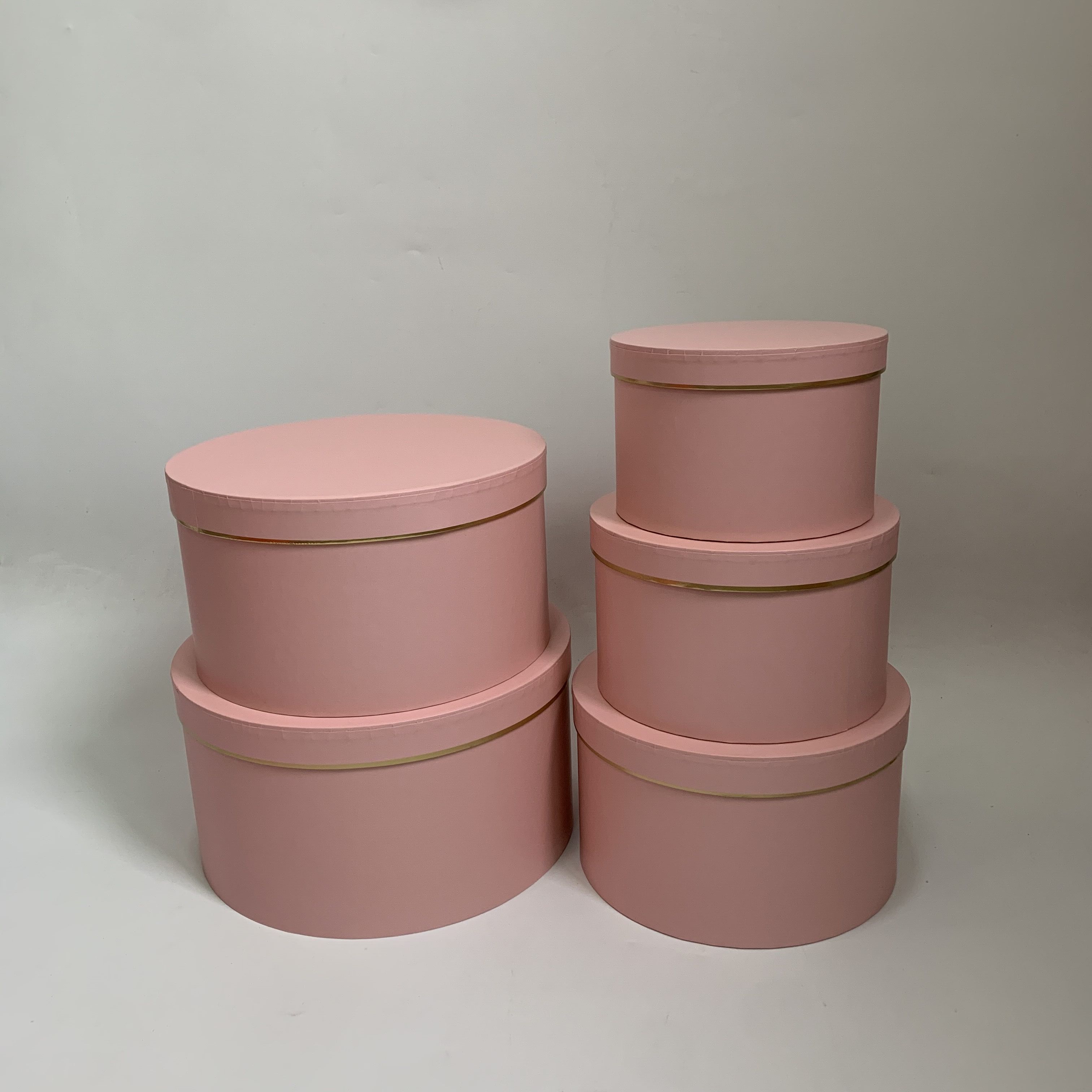 Wina Classic Round Set Of Five Flowers Gift Box Flower Box Hug Bucket Gift Box Specification drawing