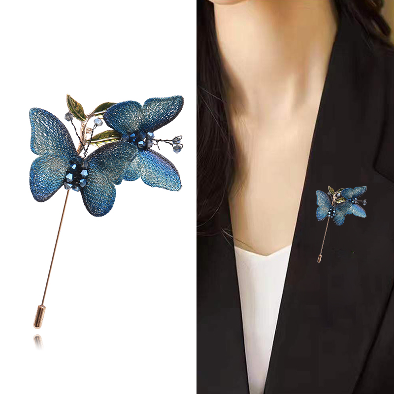 Factory direct sales creative light luxury Korean version of the new hot cartoon hand embroidery rich tree light luxury rhinesheft creative retro brooch simple fashion accessory pins in stock thumbnail