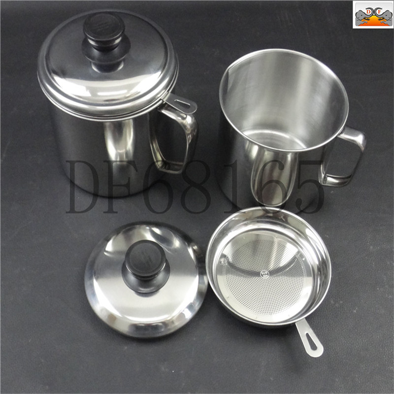 DF68165 口杯不锈钢滤油壶家用带滤网储油罐油瓶大容量厨房过滤油罐加厚油壶 DF TRADING HOUSE详情5