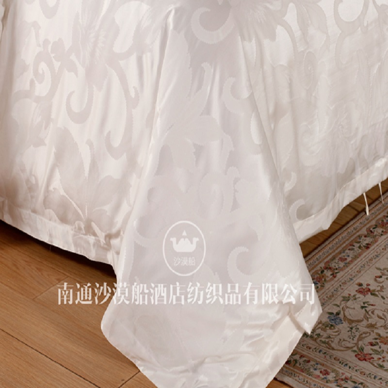 High-end hotel linen bedding: Dreamy Back to the Tang Dynasty European series jacquard luxury ice silk high-end hotel bedding, 100% mulberry silk fabric Item Picture