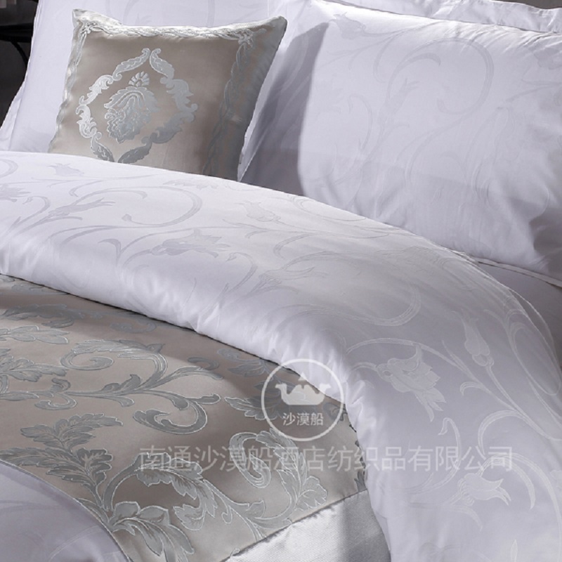 Ins-style high-end hotel bedding, narcissus series, hotel linen, woven bed sheets and quilt covers, jacquard for homestays, pure cotton for five-star hotels Specification image