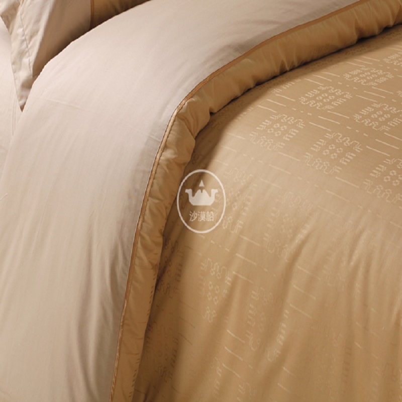 HotelBeddingins Mocha Heart Light Luxury Series High-end European brocade jacquard hotel linen bedding four-piece set All-cotton pure cotton quilt cover bed sheet pic 5