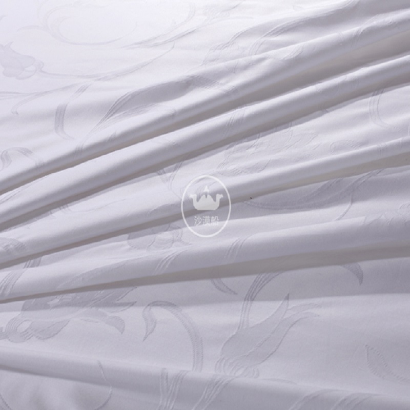 Ins-style high-end hotel bedding, narcissus series, hotel linen, woven bed sheets and quilt covers, jacquard for homestays, pure cotton for five-star hotels Item Picture