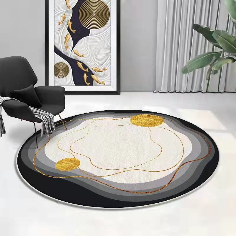Nordic destitute wind living room carpet plush thickened bedroom mirror front bedside blanket circular absorbent floor mat wholesale