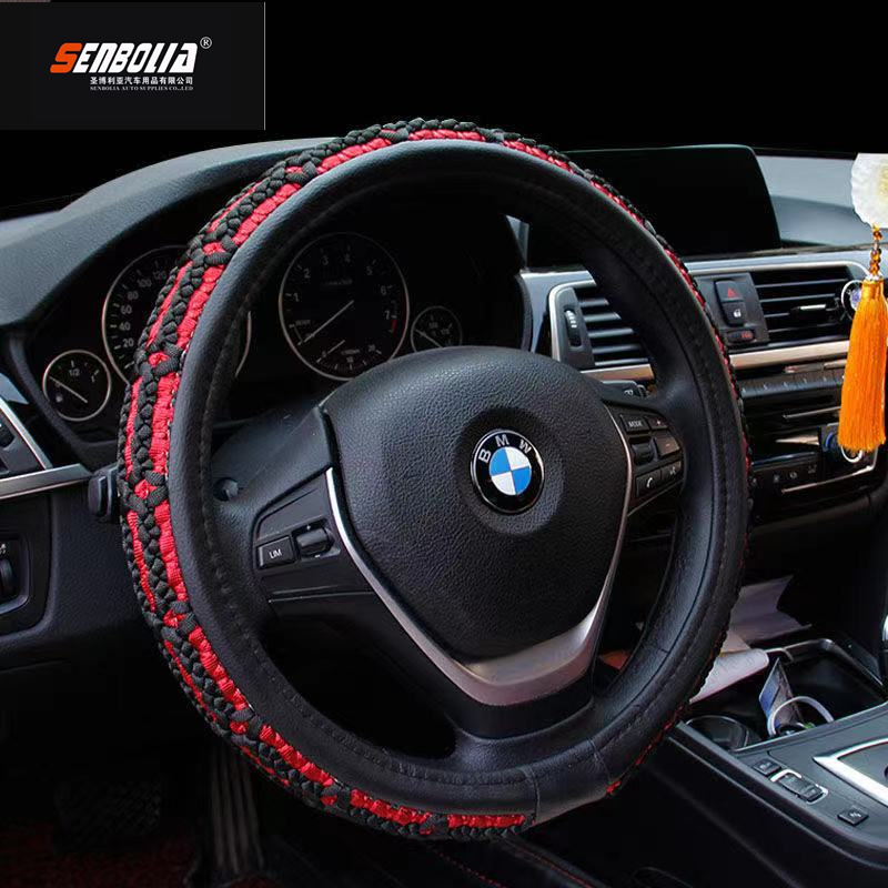senbolia-FXP-21 car steering wheel cover, all-season universal type car steering wheel cover factory direct sales. Welcome to inquire and customize car interior products pic 8