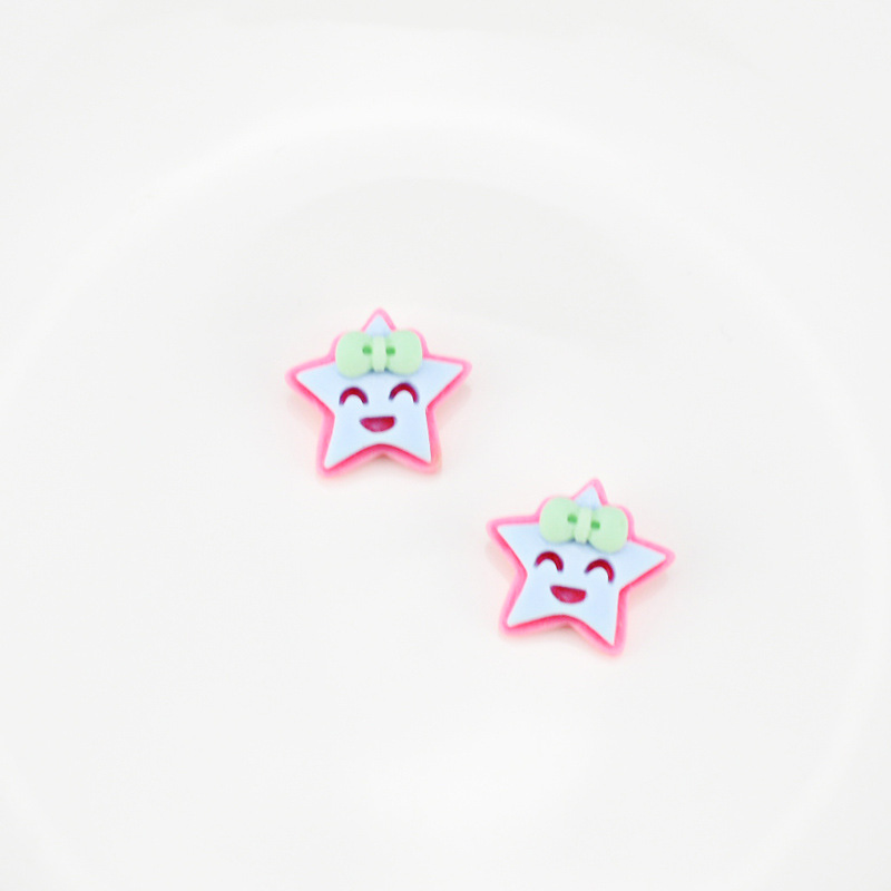 (Pack 500) Hot Color Star Resin Accessories Clothing Children's Hairpin Accessories Diy Mobile Phone Case Patch Wholesale details Picture