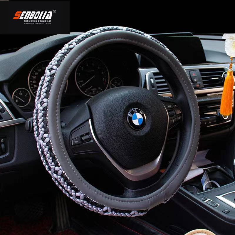 senbolia-FXP-21 car steering wheel cover, all-season universal type car steering wheel cover factory direct sales. Welcome to inquire and customize car interior products pic 7