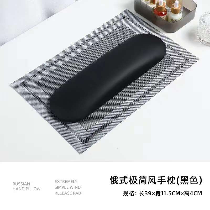 Russian-style minimalist nail art leather hand pillow pic 3