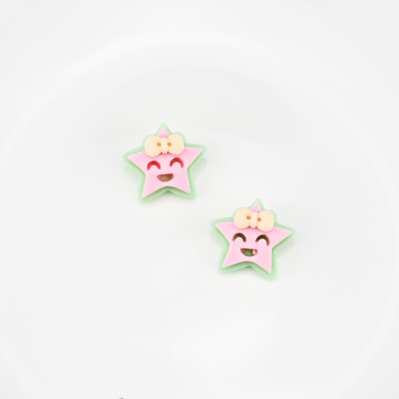 (Pack 500) Hot Color Star Resin Accessories Clothing Children's Hairpin Accessories Diy Mobile Phone Case Patch Wholesale Application Scenario