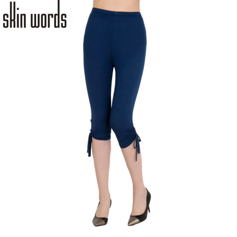 Pants 72 have large size slim slit slit ribbon bow slacks elastic waist eight bell bottoms black for women thumbnail