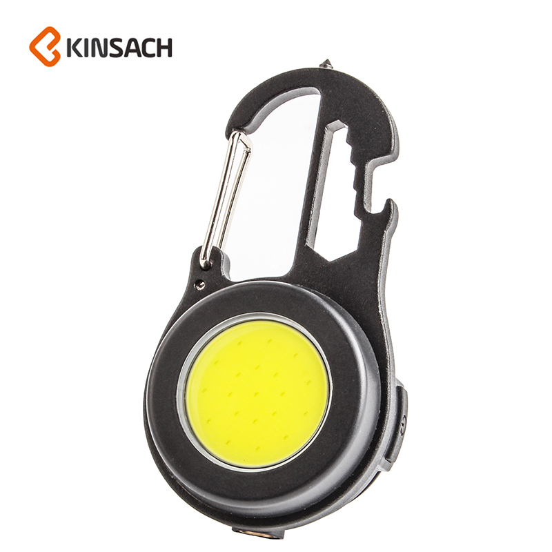 New cross-border multi-functional COB keychain light, portable camping outdoor light, rechargeable high-intensity mini work light