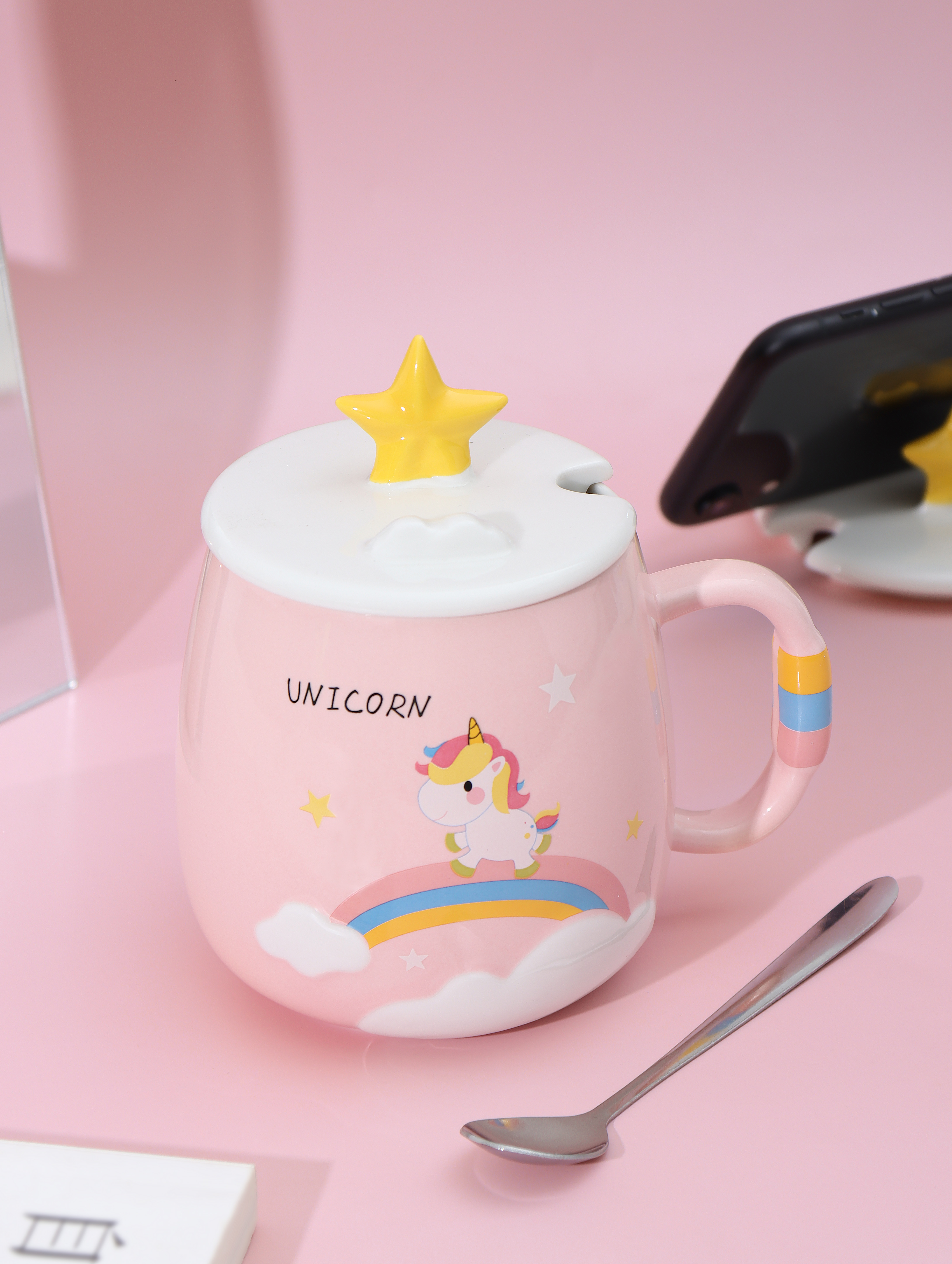 Ceramic cups ceramic coffee cups INS style European mugs household breakfast cups small fresh lovers water cups cross-border coffee cups multicolor