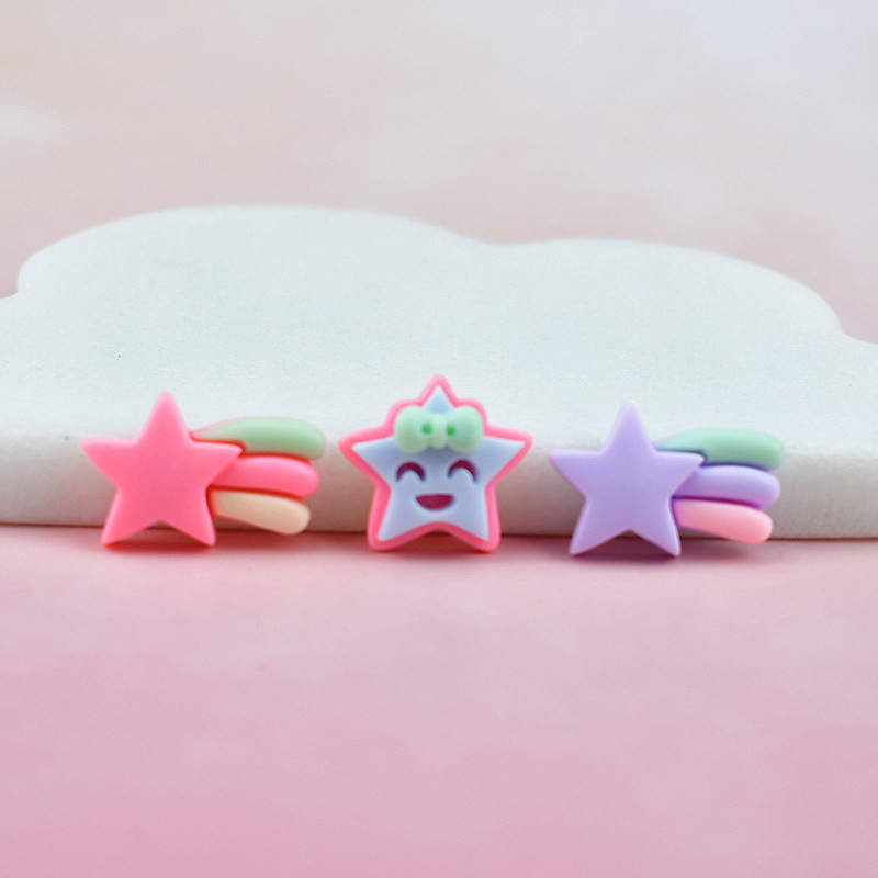 (Pack 500) Hot Color Star Resin Accessories Clothing Children's Hairpin Accessories Diy Mobile Phone Case Patch Wholesale Item Picture