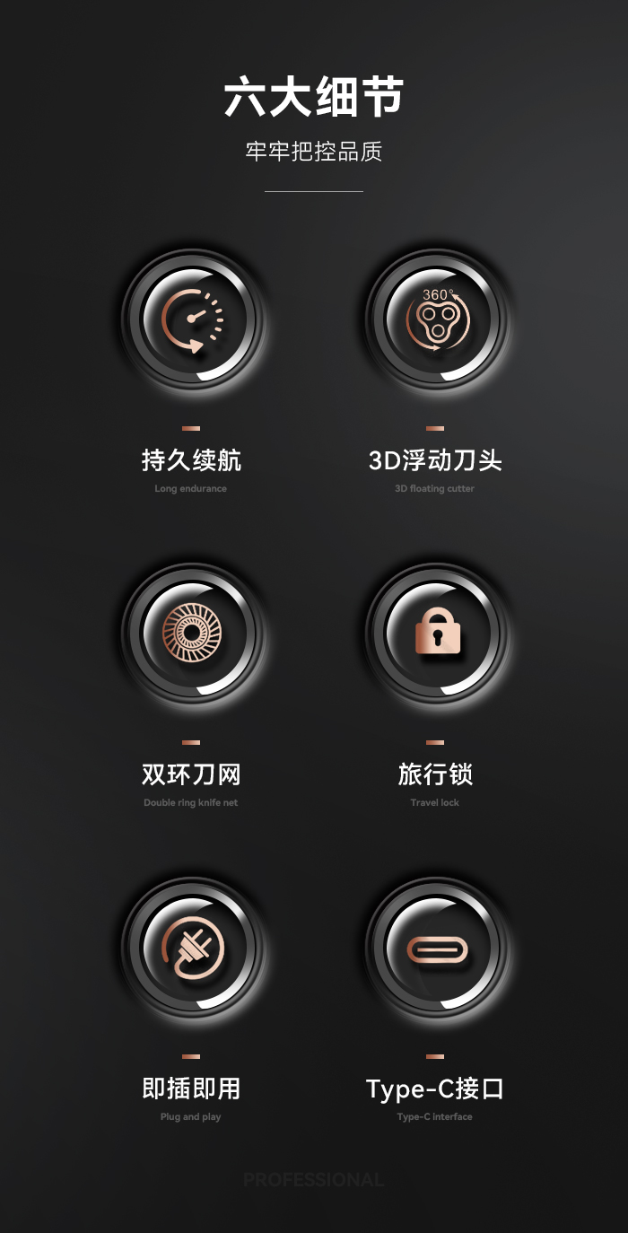 跨境厂家直销剃须刀 科美KM-5080电动剃须刀防水修容剃须刀刮胡刀详情2