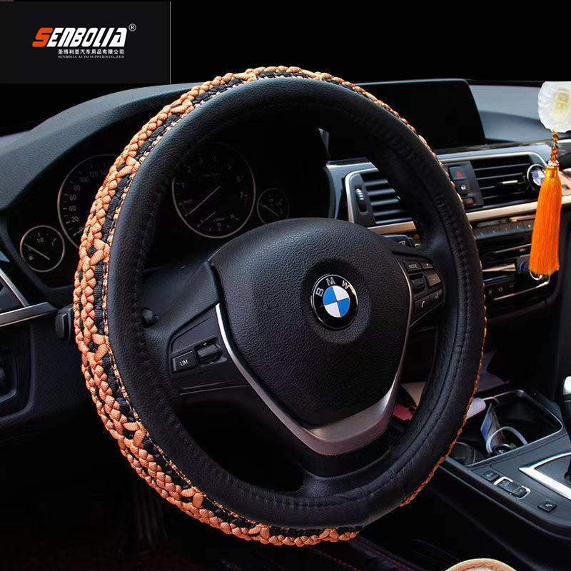 senbolia-FXP-21 car steering wheel cover, all-season universal type car steering wheel cover factory direct sales. Welcome to inquire and customize car interior products pic 2