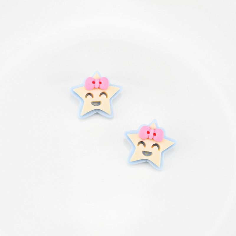 (Pack 500) Hot Color Star Resin Accessories Clothing Children's Hairpin Accessories Diy Mobile Phone Case Patch Wholesale Specification drawing