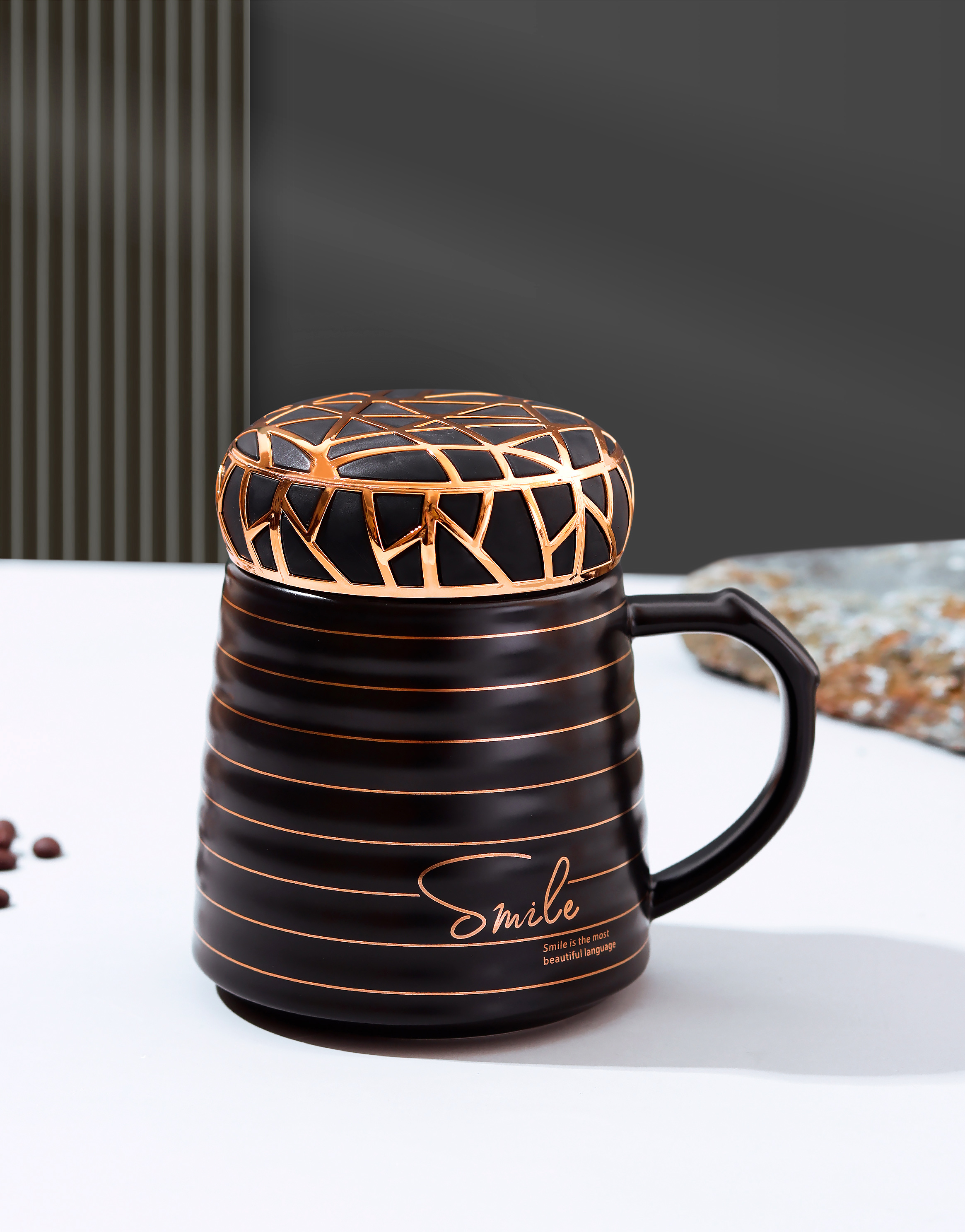 Nordic light luxury ceramic water set with tray European domestic living room tea set drinking cup water cup kettle set