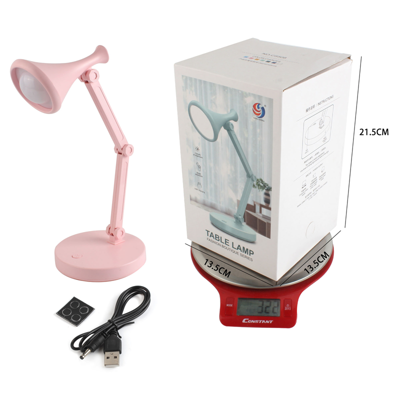 创意北欧风LED折叠台灯护眼桌面学生学习台灯便携宿舍床头小夜灯详情3