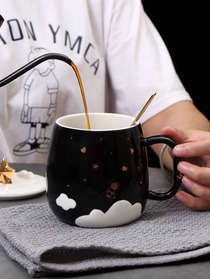 Ins ceramic coffee mug INS style European mug home breakfast mug small fresh couple's water mug cross-border coffee mug