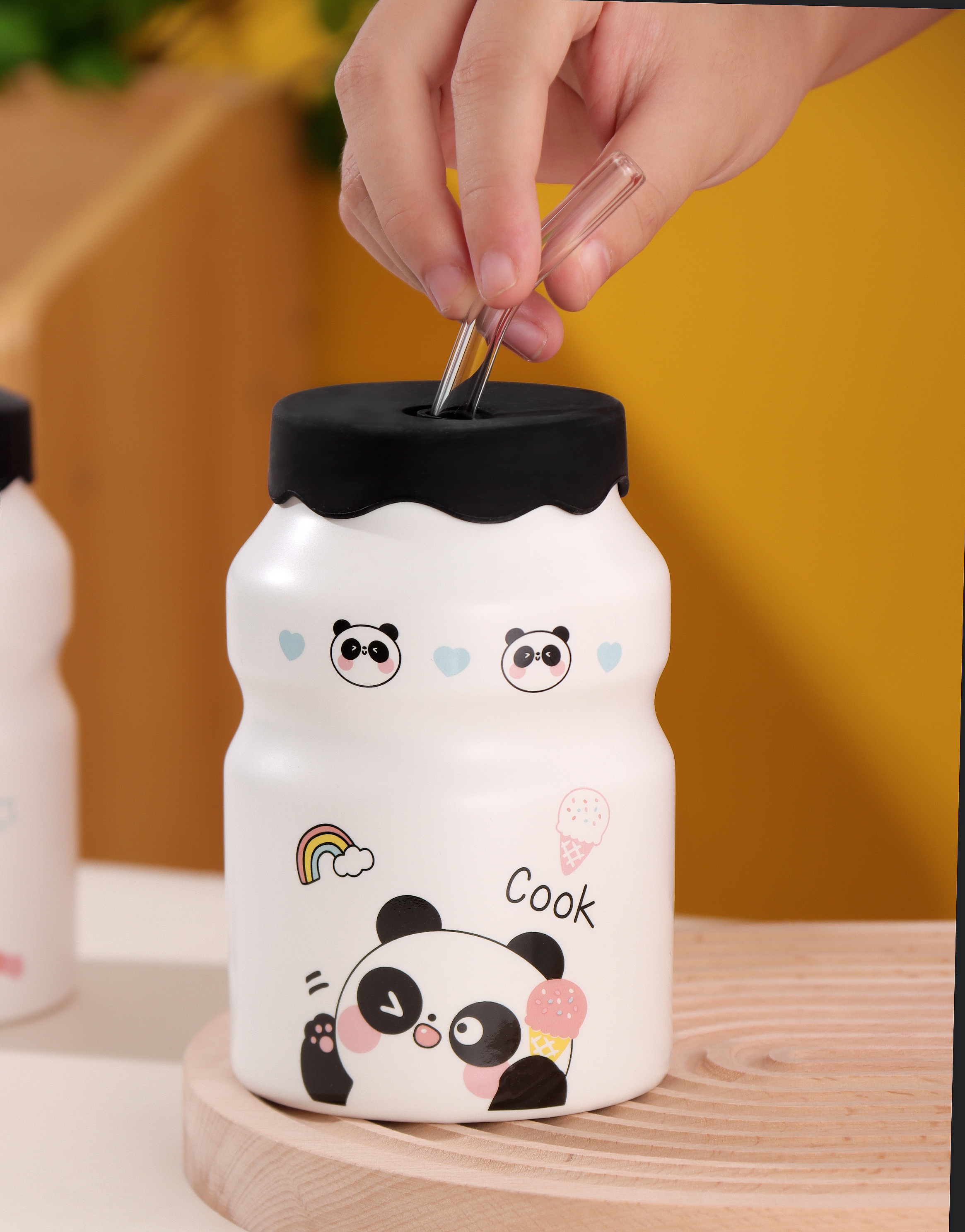 Ceramic cup wholesale high appearance level large volume water cup letter cup household mugs simple lovers cup coffee cup thumbnail