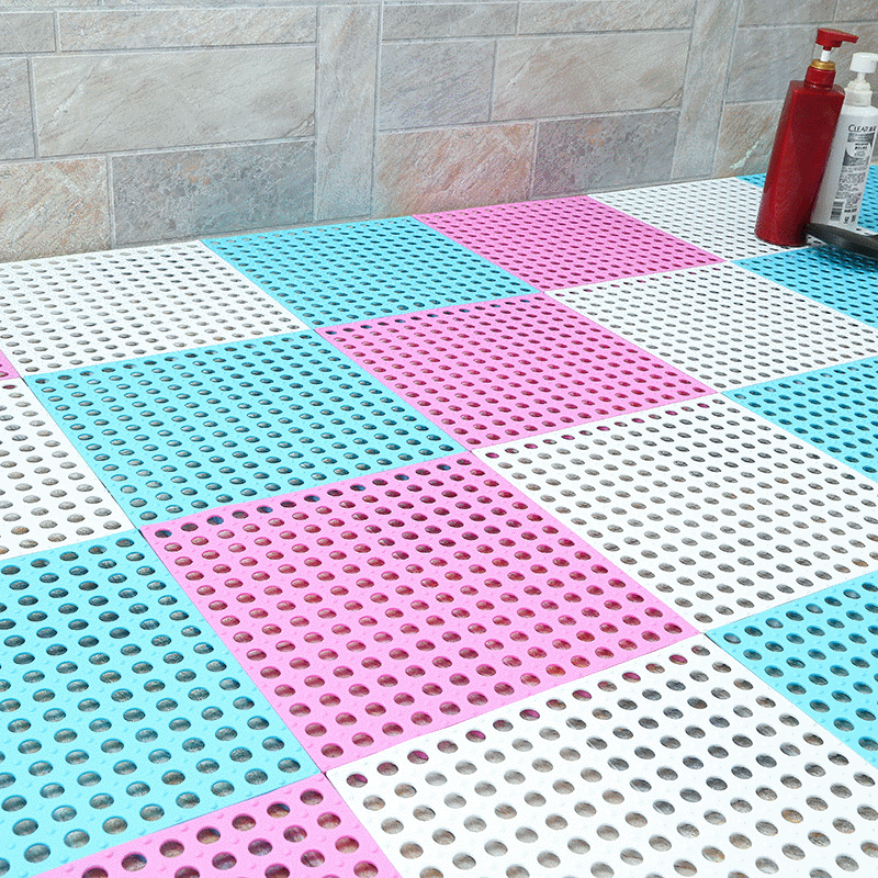 Qiansi bathroom anti-slip mat splicing floor mat toilet floor mat household bath bathroom kitchen splicing waterproof floor mat thumbnail