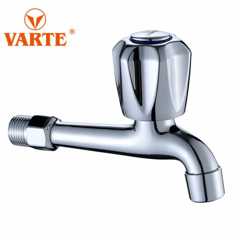 Low Price Cold Water Long Neck Quick Opened Single Handle Washing Machine Bibcock Brass Water Tap Faucet thumbnail