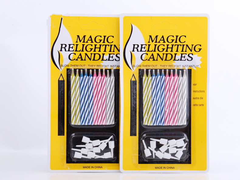 万圣节吹不灭蜡烛复明烛魔术生日蜡烛 创意搞怪Patty蛋糕装饰蜡烛详情2